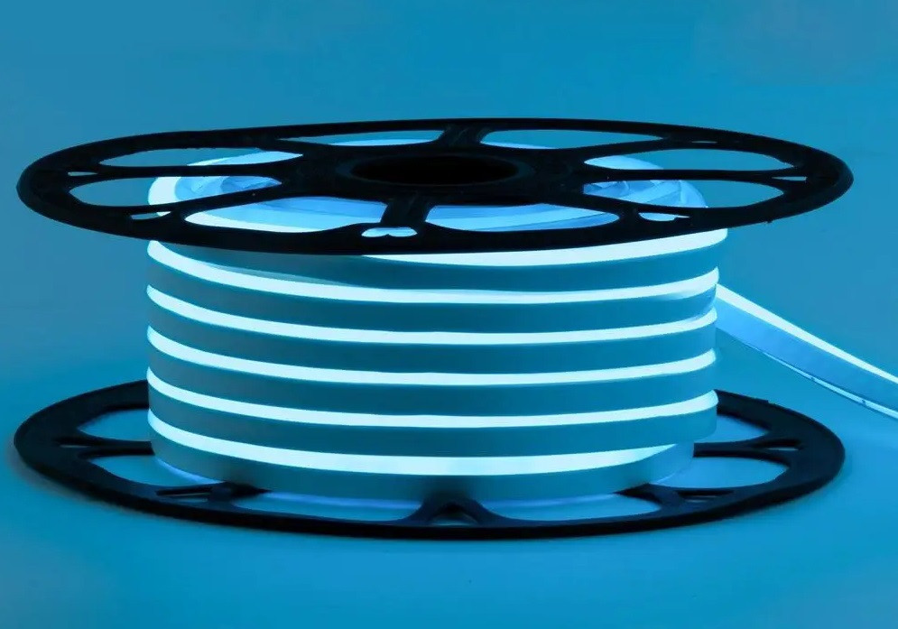 Неонова стрічка світлодіодна блакитна 12V 6х12 AVT-smd2835 120LED/м 6Вт/м IP65 Полтава - изображение 1