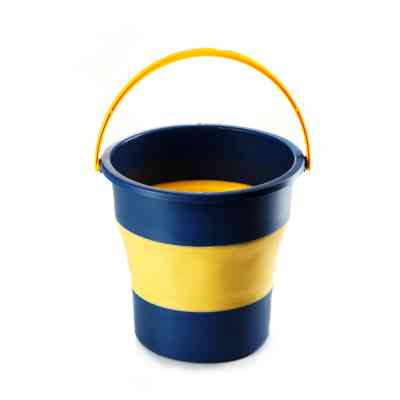 Ведро складное СИЛА силіконове 4,6 л orange-black (961001) Винница