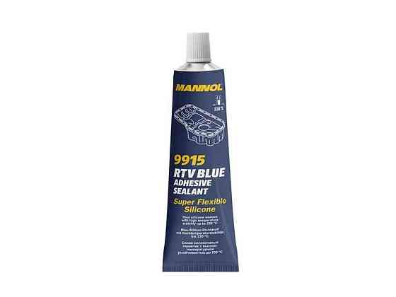Герметик силиконовый высокотемпературный, голубой 9915 RTV Adhesive Sealant Blue 85г ТМ MANNOL Киев