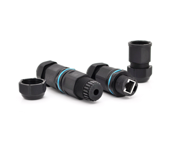 Соединитель RJ45 8P8C IP68 мама/мама RJ45 для соединения кабеля,черный, водонепроницаемый, Q100 Полтава