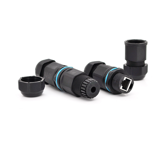 Соединитель RJ45 8P8C IP68 мама/мама RJ45 для соединения кабеля,черный, водонепроницаемый, Q100 Полтава - изображение 1