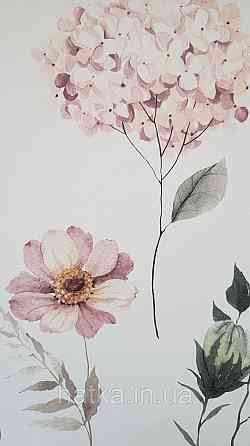 Шпалери флізелінові екологічно чисті Rasch Kids World 0.53х10 дитячі квіти рожеві сірі коричневі на білому Київ