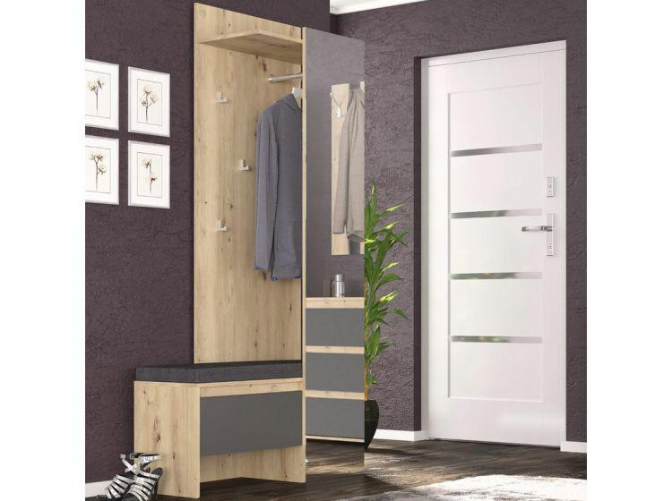 Комод 3Ш Торино на 3 ящика 84.1х77.3х35 см - Дуб Артисан + Серый Львов - изображение 4