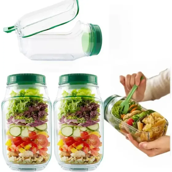 Ланч бокс в форме банки с герметичной крышкой Коломия