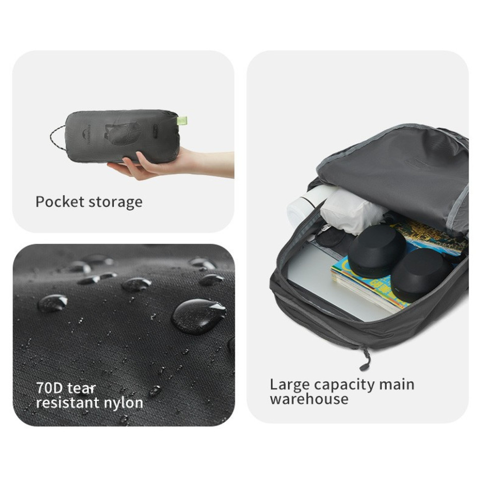 Рюкзак компактний Naturehike CNK2450XB026, 20 л, блакитний Киев - изображение 10