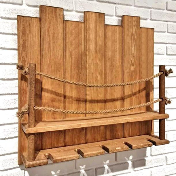 Настінна винна полиця "Міосумі" шафран Миколаїв - фото 1