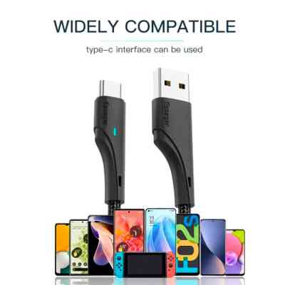 Дата кабель USB 2.0 AM to USB-C 0.25m black Essager (EXCT-LSB01) Винница