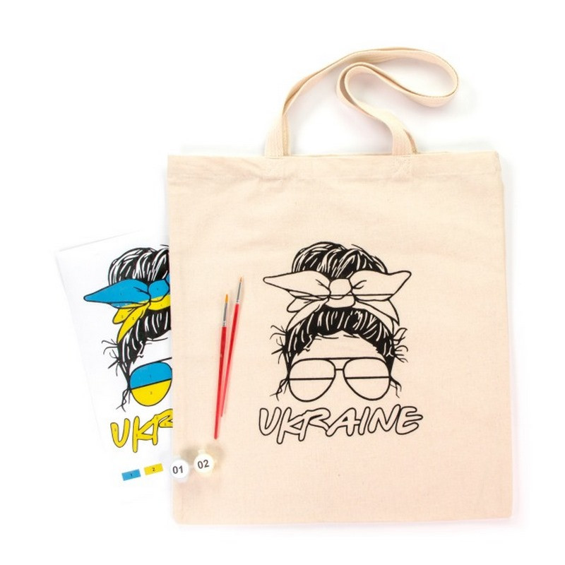 Набір для творчості екосумка-розмальовка "Ukraine" N0003602, 38х42 см Вінниця - фото 2