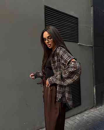 Жіноча повсякденна сорочка в клітинку турецька фланель Одеса