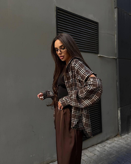 Жіноча повсякденна сорочка в клітинку турецька фланель Одеса - фото 2