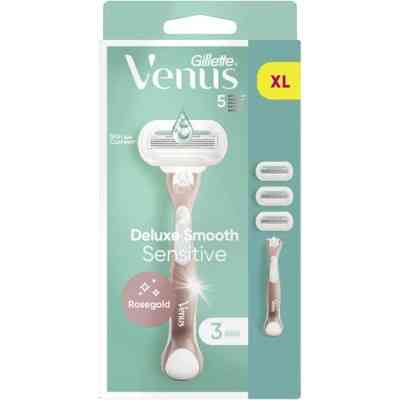 Бритва Gillette Venus Extra Smooth Sensitive RoseGold с 3 сменными картриджами (7702018609994) Винница