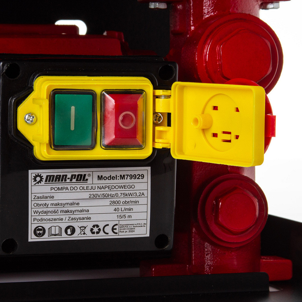 Насос для перекачування дизельного палива 40 л/хв Mar-Pol (M79929) 600 Вт Нововолинськ - фото 8