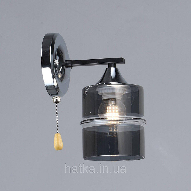 Бра с одним плафоном K2286/1W (Черный+Хром) Киев - изображение 1