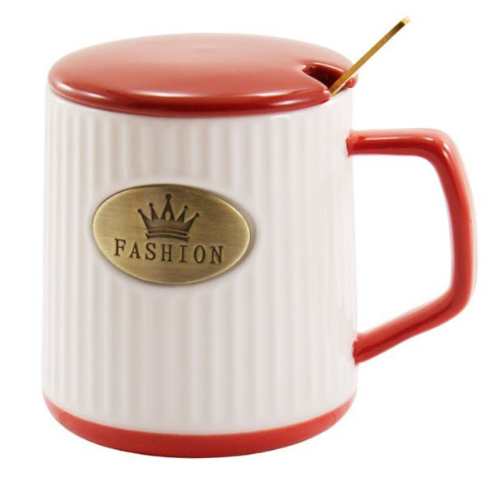 1147  Кухоль  фарф. з кришкою  420 мл  FASHION WHITE, кол. кор. 6911100000 Житомир - фото 1