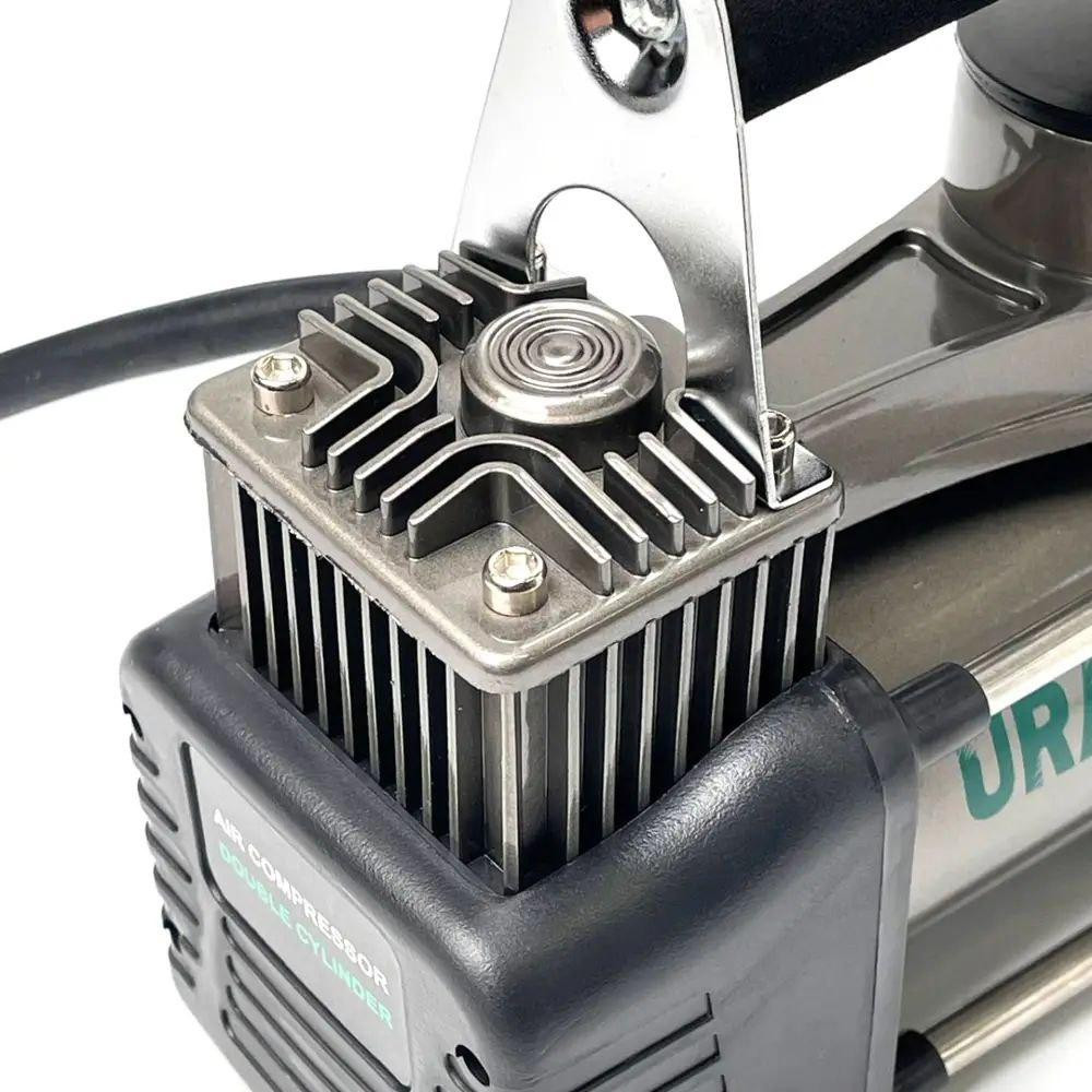 Автомобильный компрессор Uragan 90170 двухпоршневой 85л/мин на клеммы АКБ Харьков - изображение 2