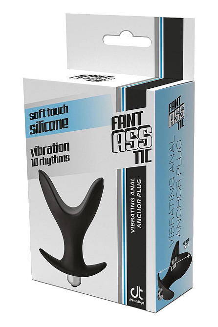 Анальна пробка з вібрацією FANTASSTIC VIBRATING ANAL ANCHOR PLUG BLACK Sex Aura Київ - фото 2