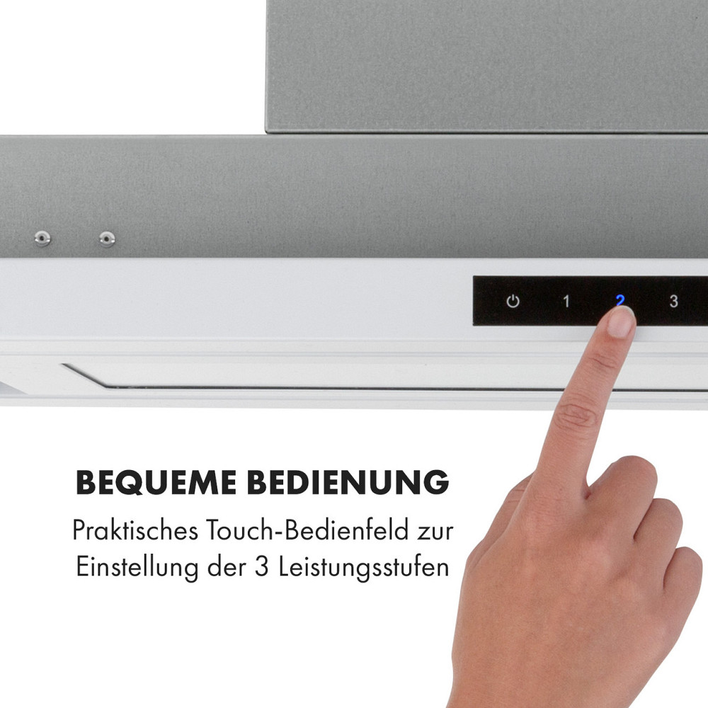 Вытяжка Lumiera LED 70 см EEC A 750 м3/ч 3 уровня белый (Германия, читать описание) Ровно - изображение 5