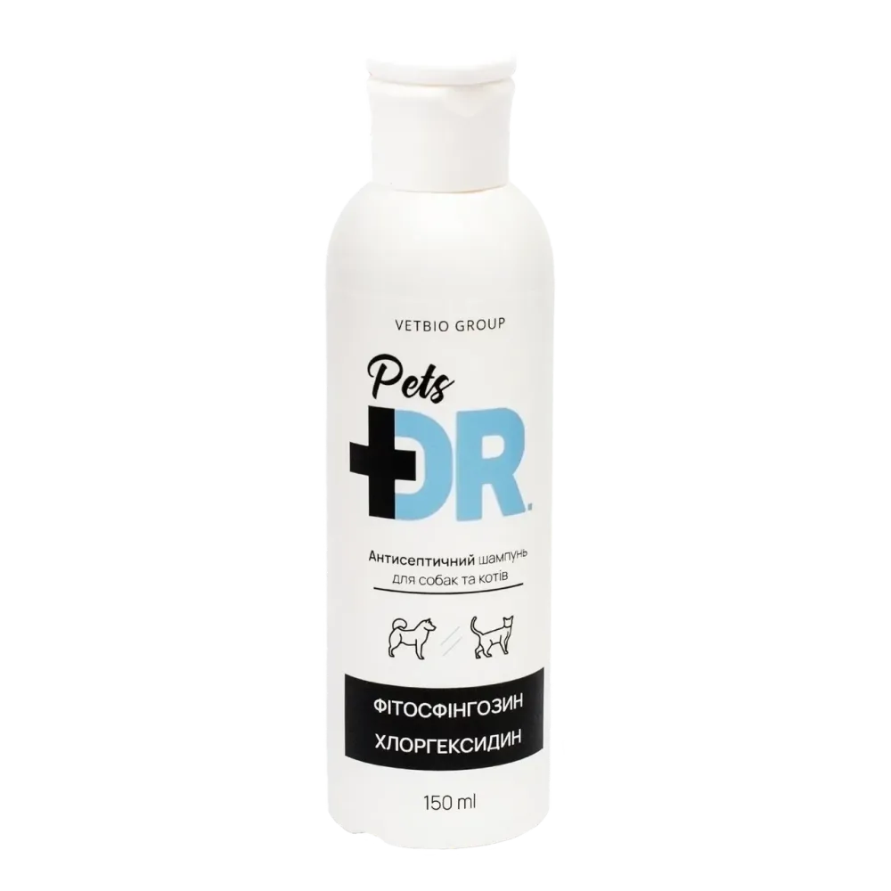 Антисептичний шампунь Vetbio Dr.Pets для кішок і собак 150 мл Вінниця - фото 1