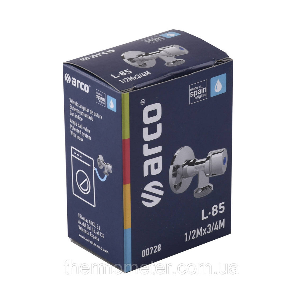 Кран шаровый угловой удлиненный ARCO 1/2″х 3/4″ 00728 Киев - изображение 4