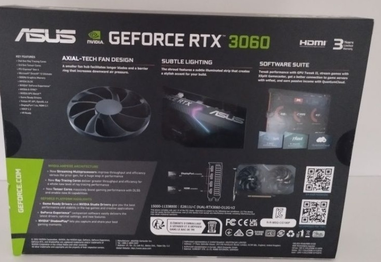 Видеокарта ASUS DUAL-RTX3060-O12G-V2 Киев - изображение 3