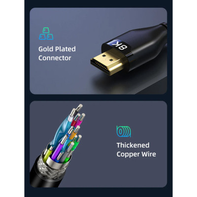 Кабель мультимедийный HDMI M to HDMI M 3.0m V2.1 Cabletime (CA914562) Винница - изображение 6