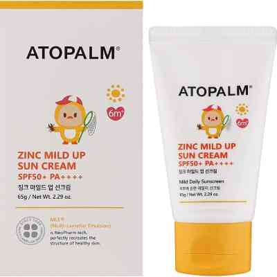 Засіб від засмаги Atopalm Zinc Mild Up Sun Cream SPF50+ 65 г (8809723787104) Вінниця
