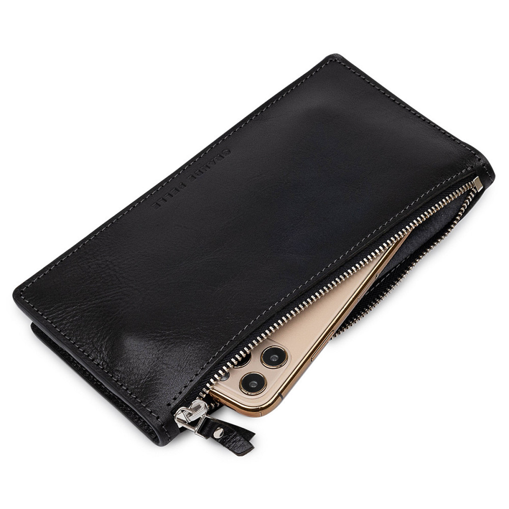 Оригинальное кожаное портмоне унисекс GRANDE PELLE 11513 Черный Киев - изображение 5