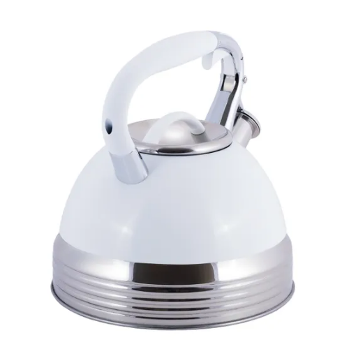 Чайник 2,7л нержавіюча сталь зі свистком з ручкою "soft-touch" (білий,беж,чорний) 0696WH KAMILLE Житомир - фото 6