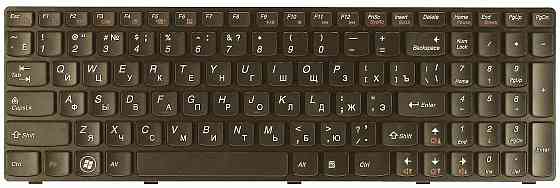 Клавиатура для ноутбука Lenovo IdeaPad (Y570) Black, (Black Frame), RU Вінниця