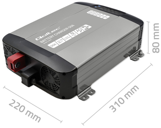 Зарядний пристрій для акумуляторів LiFePO4 AGM GEL SLA 50A 12V Qoltec (Польща) Київ
