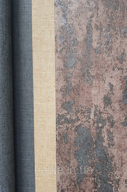 Обои винил на флизелине Erismann Casual Chic 1.06х10 лофт под штукатурку под бетон коричневые черные 12144-11 Киев - изображение 2