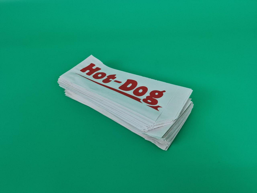 Пакет паперовий "Хот-дог" (Вудок) 8х21см білий з написом 100 штук (100 шт.) Харків - фото 2
