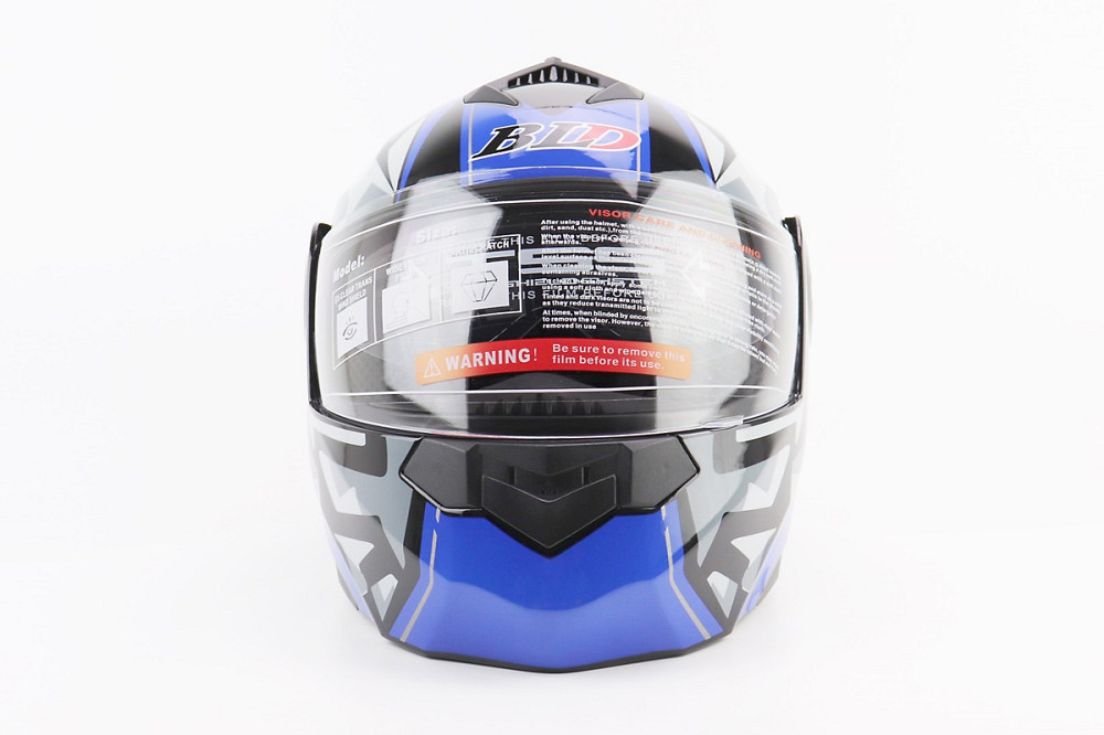 Шолом модуляр, закритий з відкидним підборіддям+відкидні окуляри BLD-159 L (59-60см), ЧОРНО-СИНІЙ Киев - изображение 5