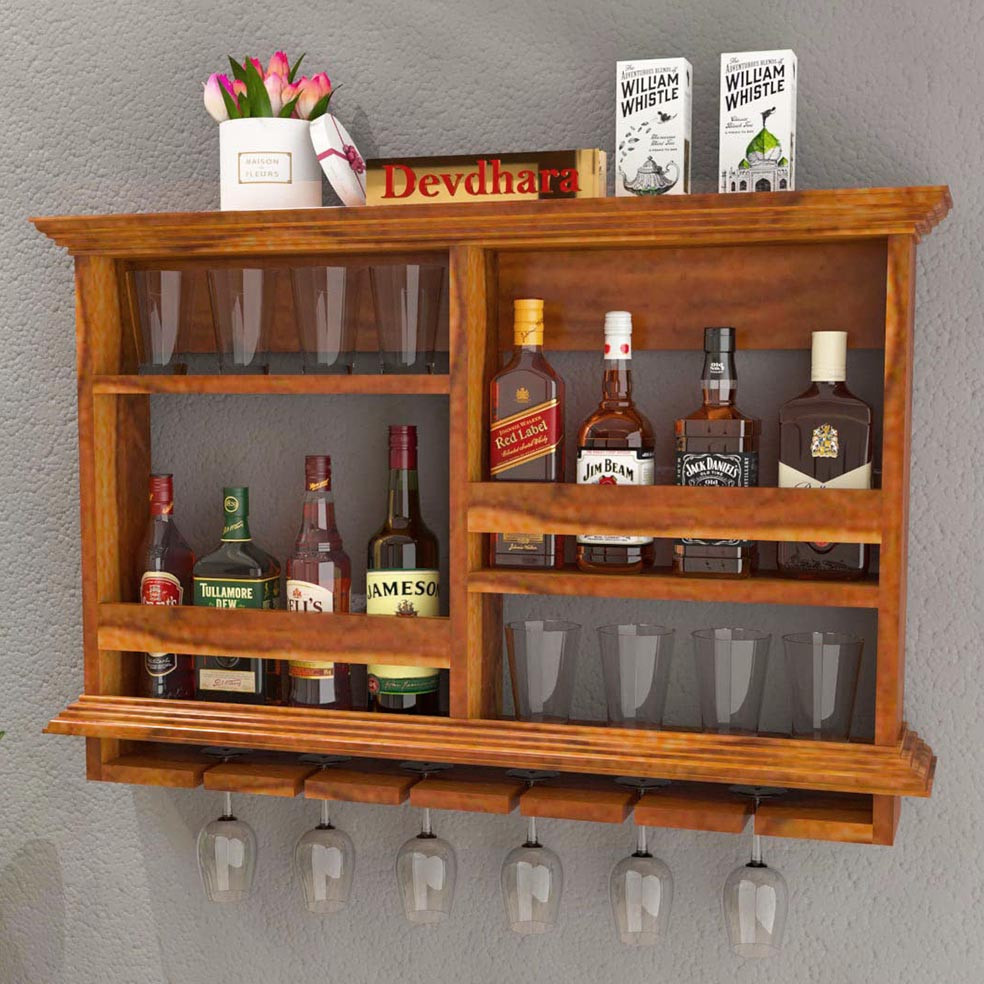 Настінна винна полиця "Сімохо" охра Миколаїв - фото 1