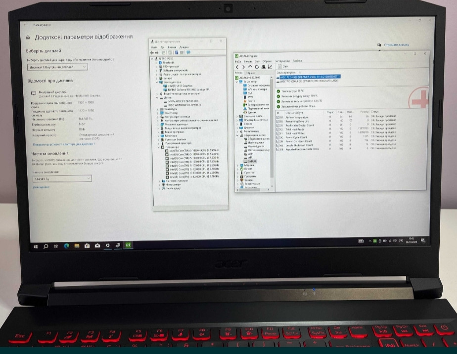 Acer Nitro 5 144Hz i5-10300H RTX 3050 4 Gb SSD 256Gb HDD 500Gb RAM 16 Gb Ноутбук Київ - фото 8