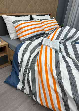 Комплект постельного белья, Decorator Larsson Полуторный 145х215 разноцветная полоска (88-008) Киев