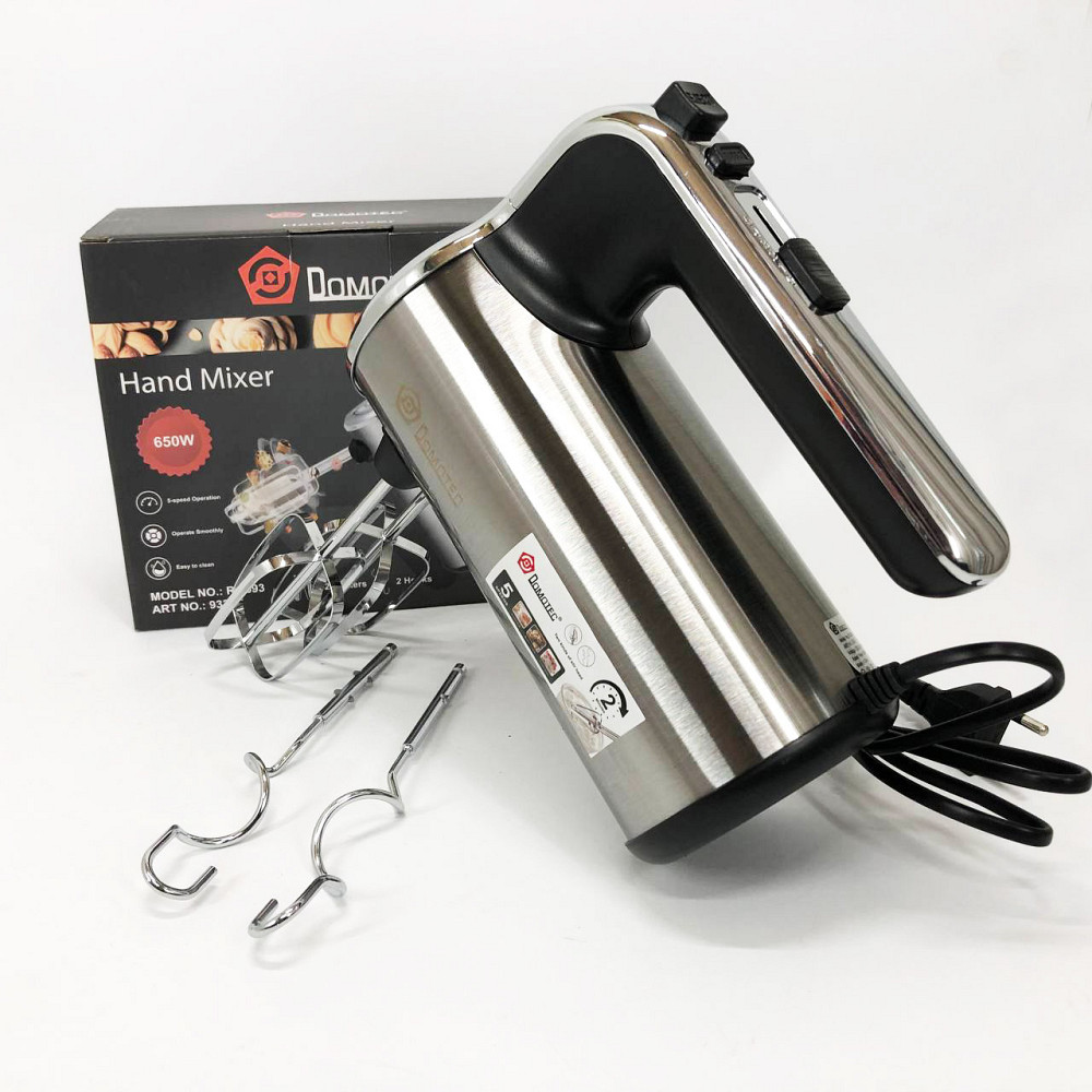 Ручний міксер з різними режимами швидкості, Міксер кухонний професійний для замішування сумішей QF-16 Львів - фото 11