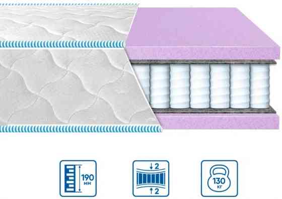 Ортопедичний матрац модель BRAVE "spring foam" /БРЕЙВ "Спрінг Фом" ТМ Еurosleep 150х190, Жакард Харків