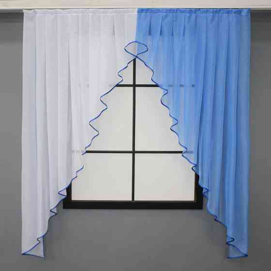 Кухонный комплект VR-Textil № 00к белый с голубым 150х180 см (59-894) Киев