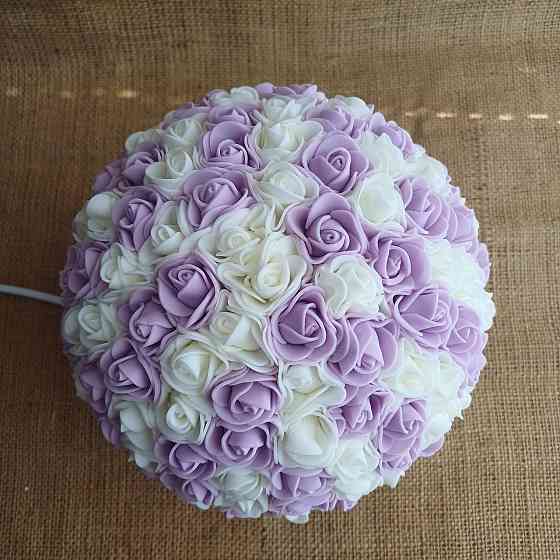 Світильник-нічник "Букет бузково-білих троянд" Дніпро