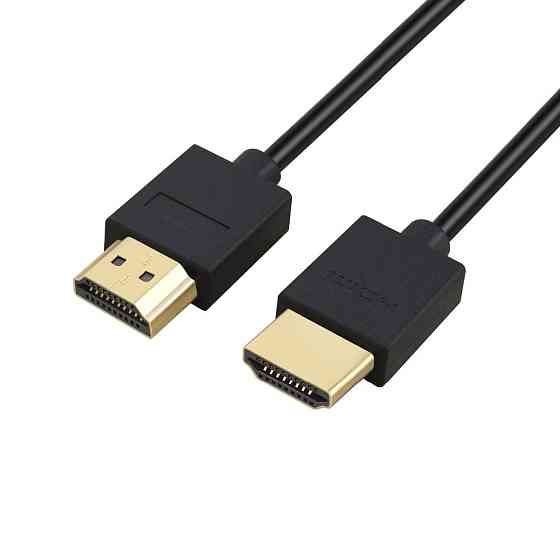 Кабель E-Cable HDMI - HDMI 1,5 м Slim круглий чорний Полтава