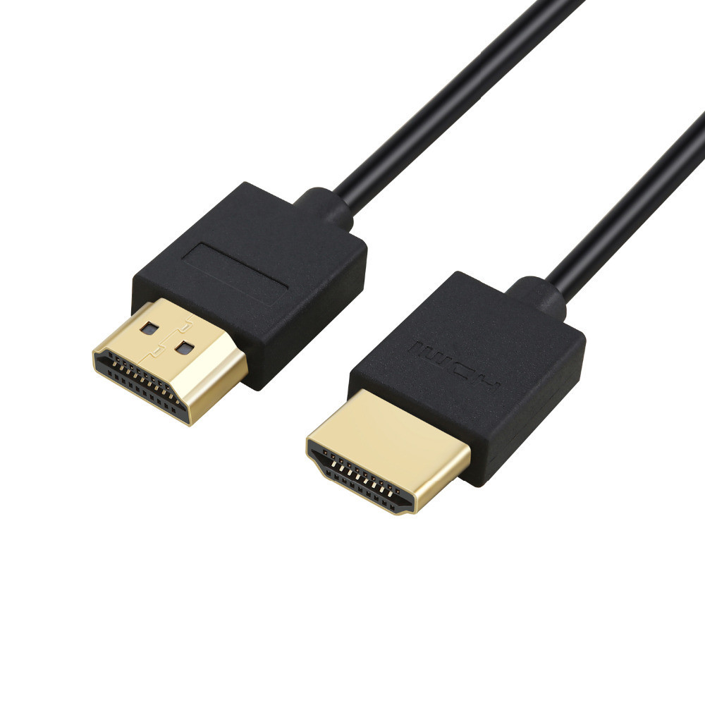 Кабель E-Cable HDMI - HDMI 1,5м Slim круглый черный Полтава - изображение 1