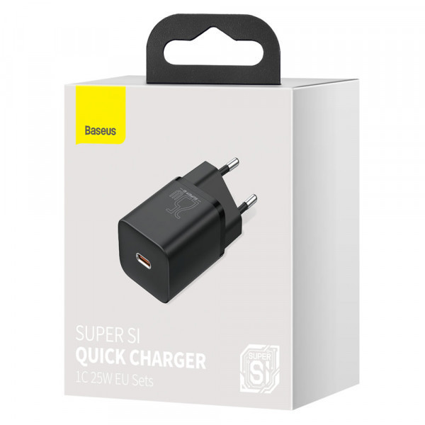 Зарядний пристрій 1xUSB 25W (USB-C) Чорний Baseus (CCSP020101) Киев - изображение 8
