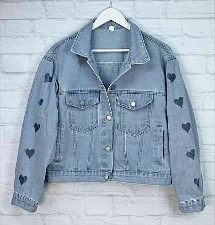 Джинсовая куртка женская оверсайз весна/осень р 42-46 Харьков