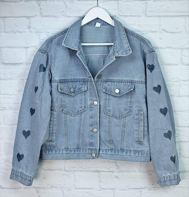 Джинсовая куртка женская оверсайз весна/осень р 42-46 Харьков - изображение 3