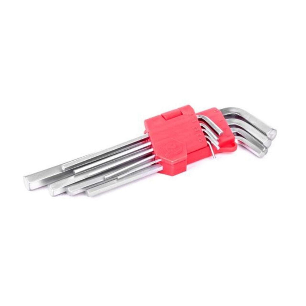 Набор ключей Г-образных удлиненных шестигранных 9 шт, 1.5-10 мм, CrV, 55 HRC Мукачево - изображение 1