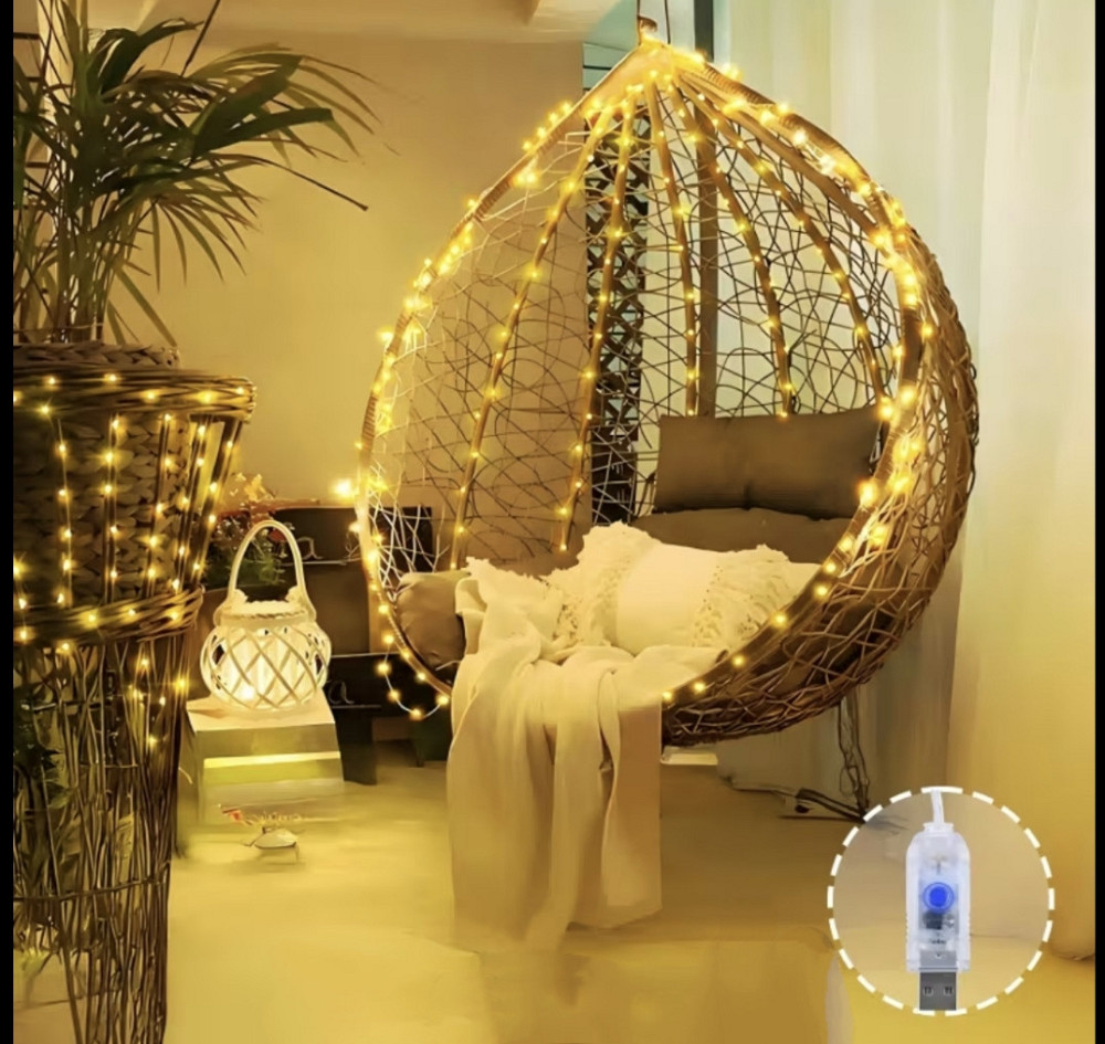 Гірлянда Роса 10 м 100 led з usb  Теплий білий Сміла - фото 3