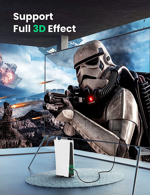 HDMI кабель v2.0 UGreen HD119 з підтримкою 4K@60Hz HDR ARC 40101 (Чорний, 2м) Николаев - изображение 5