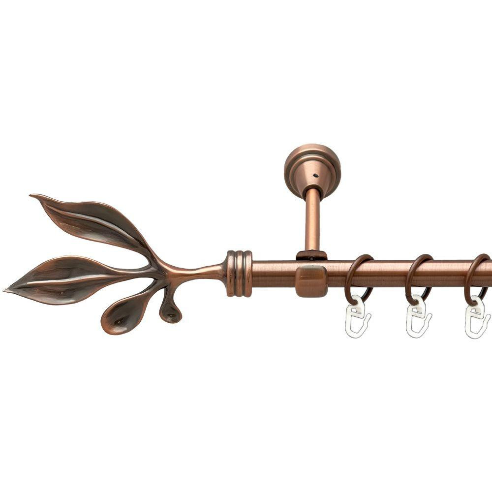 Карниз Orvit Баваро металевий однорядний відкритий гладка труба кільце металеве Мідь 16 мм 140 см Львов - изображение 1