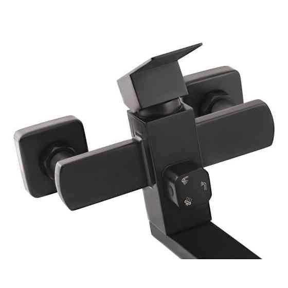 Душевая система для ванны Lidz Kubis 1030 Black (k35) с изливом, черная Киев